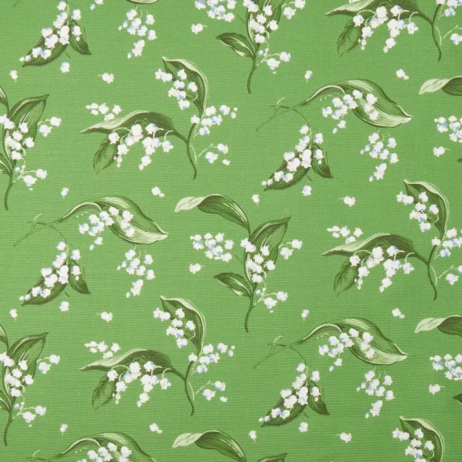 Serena Fresson Fabrics<Mrs. Alice Green Lily of the Valley Fabric