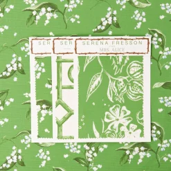 Serena Fresson Fabrics<Mrs. Alice Green Lily of the Valley Fabric