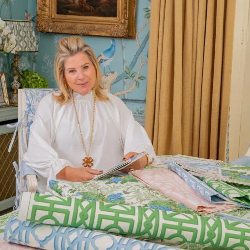 Serena Fresson Fabrics<Mrs. Alice Green Pavilion Fabric