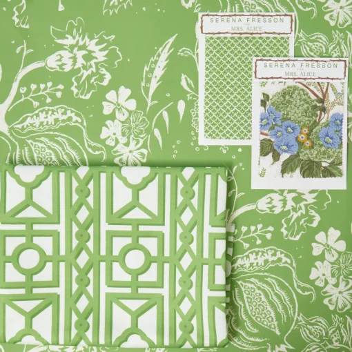 Serena Fresson Fabrics<Mrs. Alice Green Pavilion Fabric