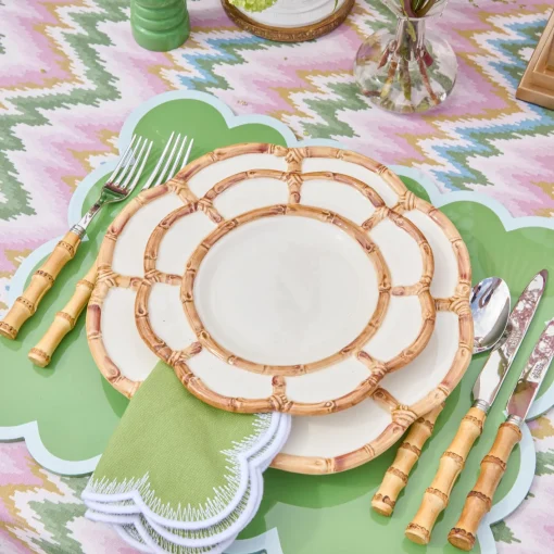 Summer Table Linen | Placemats<Mrs. Alice Green Scalloped Lacquer Placemats (Set of 4)