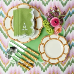 Summer Table Linen | Placemats<Mrs. Alice Green Scalloped Lacquer Placemats (Set of 4)