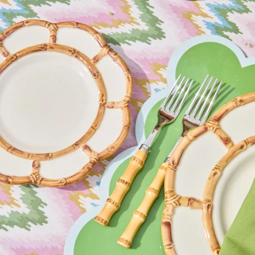 Summer Table Linen | Placemats<Mrs. Alice Green Scalloped Lacquer Placemats (Set of 4)