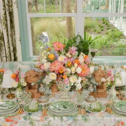 Summer Table Linen | Placemats<Mrs. Alice Green Scalloped Rattan Charger Plates (Set of 4)