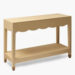 Furniture<Mrs. Alice Gwendolyn Grasscloth Console Table