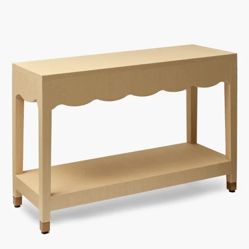 Furniture<Mrs. Alice Gwendolyn Grasscloth Console Table