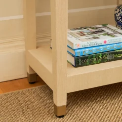 Furniture<Mrs. Alice Gwendolyn Grasscloth Console Table