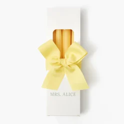 Summer Candleware | Candles<Mrs. Alice Handmade Soft Yellow Candles (Set of 8)