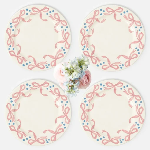 Dinner Plates | Crockery Sets<Mrs. Alice Harley's Bow Dinner Plates (Set of 4)