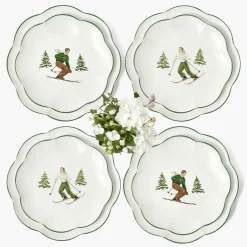Crockery Sets<Mrs. Alice Heidi & Hans Skier Dinner & Starter Plates (Set of 8)