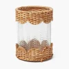 Summer Glassware | Summer Candleware<Mrs. Alice Helena Rattan Hurricane Lantern