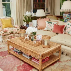 Summer Glassware | Summer Candleware<Mrs. Alice Helena Rattan Hurricane Lantern
