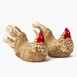 Spring Decorations<Mrs. Alice Henrietta the Brown Hen (Pair) - 21cm