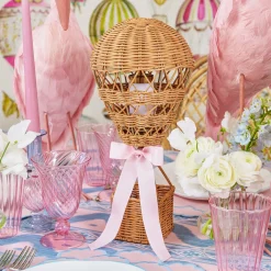 Rechargeable Table Lamps | Lamp Stands<Mrs. Alice Hot Air Balloon Rechargeable Lamp with Pink Bow