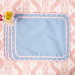 Placemats<Mrs. Alice Isla Blue & Pink Placemats (Set of 4)