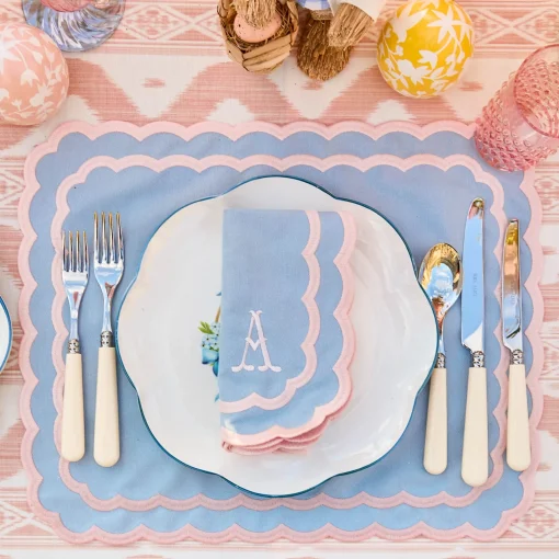 Placemats<Mrs. Alice Isla Blue & Pink Placemats (Set of 4)