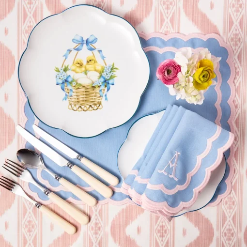 Placemats<Mrs. Alice Isla Blue & Pink Placemats (Set of 4)