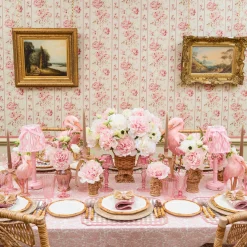 Placemats<Mrs. Alice Isla Putty & Pink Gingham Placemats (Set of 4)