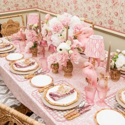 Placemats<Mrs. Alice Isla Putty & Pink Gingham Placemats (Set of 4)