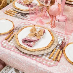 Placemats<Mrs. Alice Isla Putty & Pink Gingham Placemats (Set of 4)
