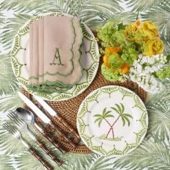 Summer Crockery | Starter Plates<Mrs. Alice Jardin de Palmier Starter Plates (Set of 4)