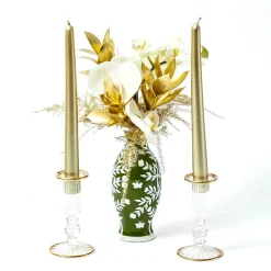 Summer Candleware | Candle Holders<Mrs. Alice Joy Gold Fluted Candle Holder (Pair)