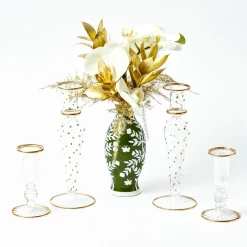 Summer Candleware | Candle Holders<Mrs. Alice Joy Gold Fluted Candle Holder (Pair)