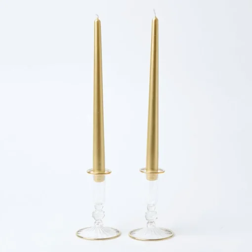 Summer Candleware | Candle Holders<Mrs. Alice Joy Gold Fluted Candle Holder (Pair)