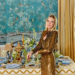 Summer Crockery | Dinner Plates<Mrs. Alice Julia Blue Marbled Dinner Plate (Set of 4)