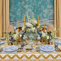 Summer Crockery | Dinner Plates<Mrs. Alice Julia Blue Marbled Dinner Plate (Set of 4)