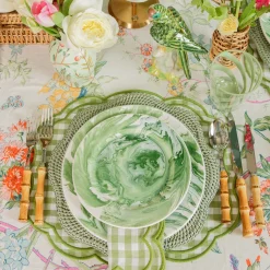 Summer Crockery | Starter Plates<Mrs. Alice Julia Green Marbled Starter Plates (Set of 4)