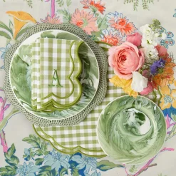 Summer Crockery | Starter Plates<Mrs. Alice Julia Green Marbled Starter Plate