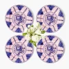 Starter Plates | Crockery Sets<Mrs. Alice Kamari Pink & Blue Starter Plates (Set of 4)