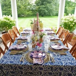 Starter Plates | Crockery Sets<Mrs. Alice Kamari Pink & Blue Starter Plates (Set of 4)