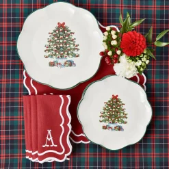 Napkins | Mrs. Alice Monogram<Mrs. Alice Katherine Berry Red Napkins (Set of 4)