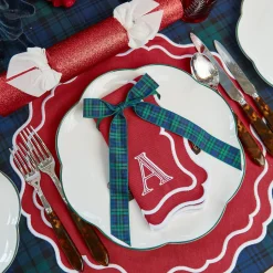 Napkins | Mrs. Alice Monogram<Mrs. Alice Katherine Berry Red Napkins (Set of 4)