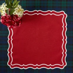 Napkins | Mrs. Alice Monogram<Mrs. Alice Katherine Berry Red Napkins (Set of 4)