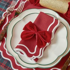 Napkins | Mrs. Alice Monogram<Mrs. Alice Katherine Berry Red Napkins (Set of 4)