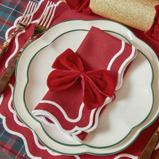 Napkins | Mrs. Alice Monogram<Mrs. Alice Katherine Berry Red Napkins (Set of 4)