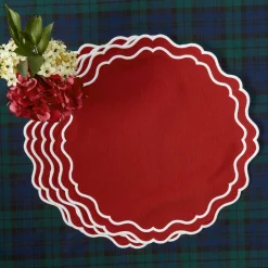 Placemats<Mrs. Alice Katherine Berry Red Placemats (Set of 4)