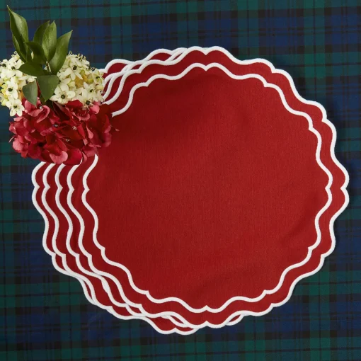 Placemats<Mrs. Alice Katherine Berry Red Placemats (Set of 4)