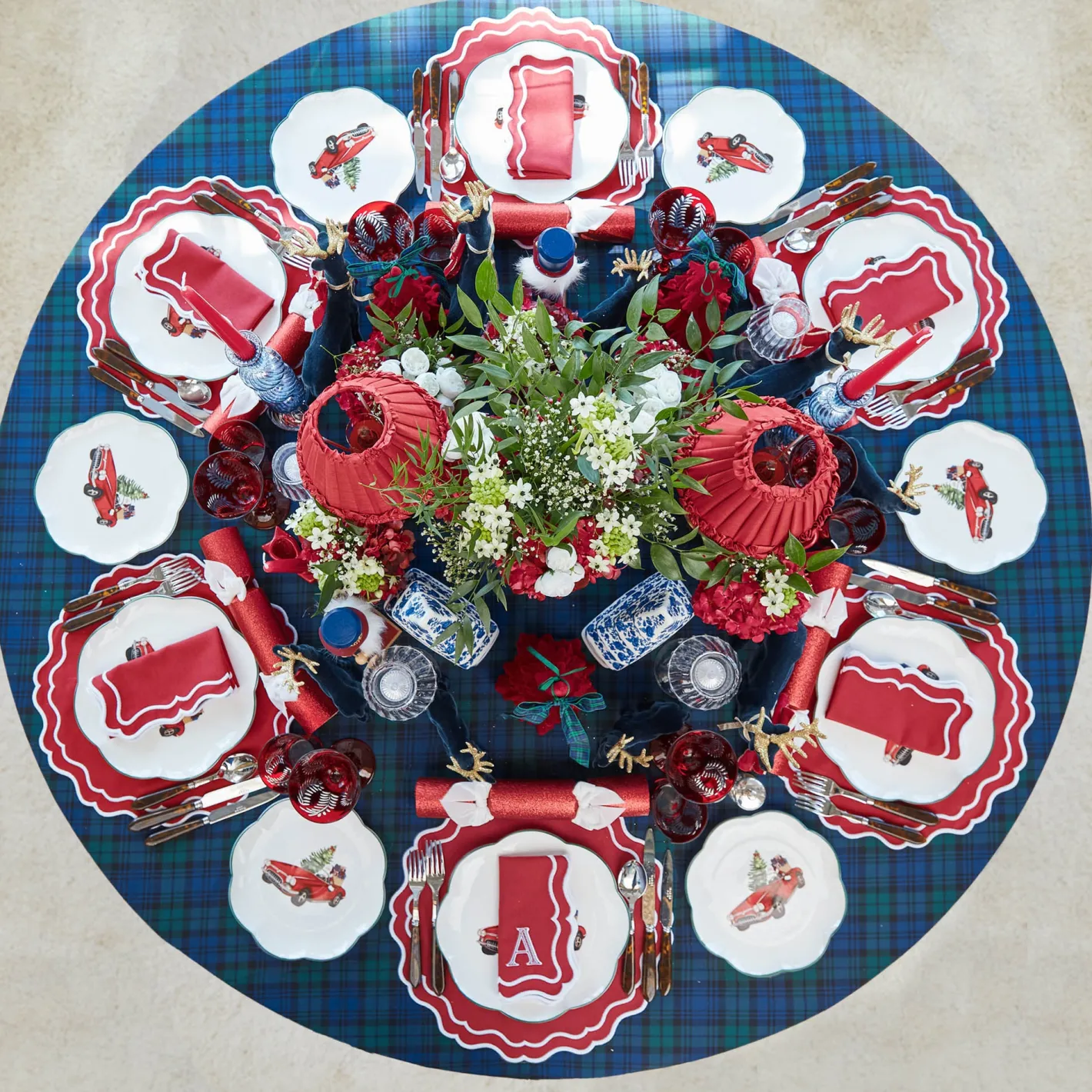Table Linen Sets | Mrs. Alice Monogram<Mrs. Alice Katherine Berry Red Placemats & Napkins (Set of 4)