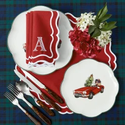 Table Linen Sets | Mrs. Alice Monogram<Mrs. Alice Katherine Berry Red Placemats & Napkins (Set of 4)