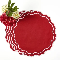 Placemats<Mrs. Alice Katherine Berry Red Placemats (Set of 4)