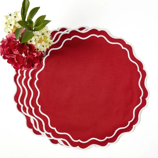 Placemats<Mrs. Alice Katherine Berry Red Placemats (Set of 4)