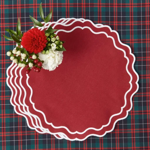 Placemats<Mrs. Alice Katherine Berry Red Placemats (Set of 4)