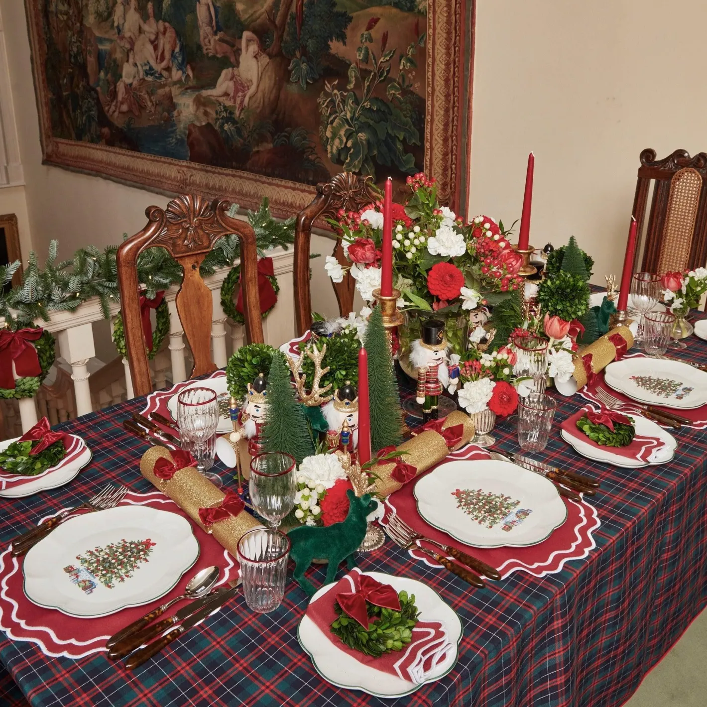 Table Linen Sets | Mrs. Alice Monogram<Mrs. Alice Katherine Berry Red Placemats & Napkins (Set of 4)