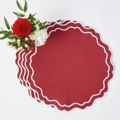 Placemats<Mrs. Alice Katherine Berry Red Placemats (Set of 4)