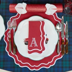 Table Linen Sets | Mrs. Alice Monogram<Mrs. Alice Katherine Berry Red Placemats & Napkins (Set of 4)