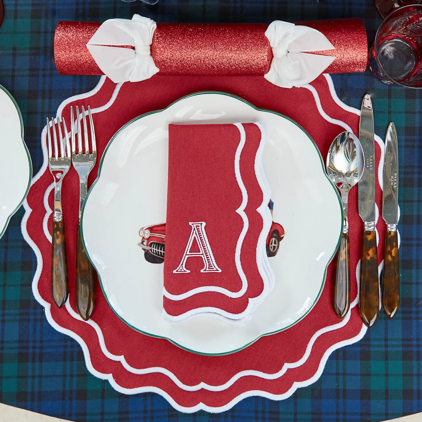 Table Linen Sets | Mrs. Alice Monogram<Mrs. Alice Katherine Berry Red Placemats & Napkins (Set of 4)
